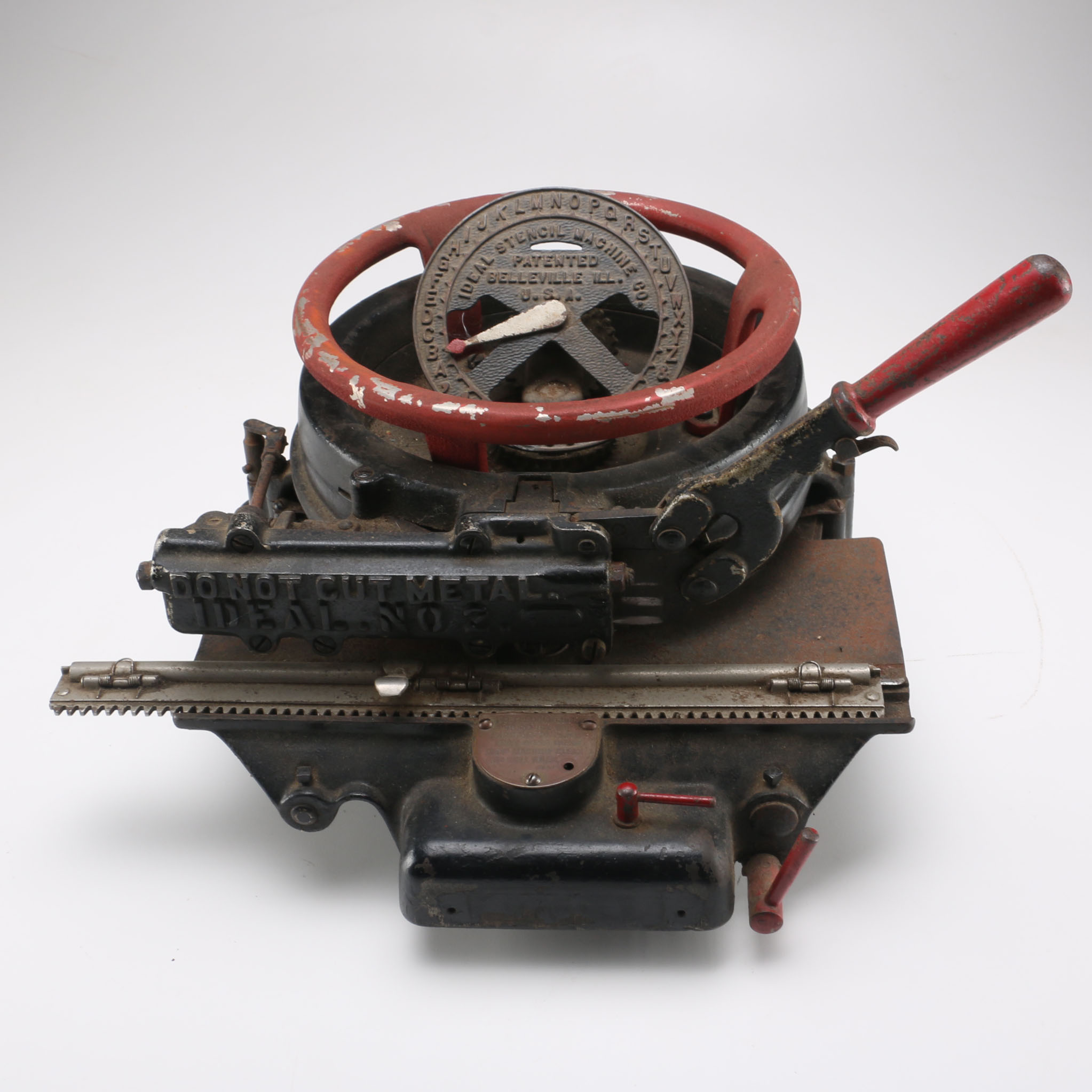 Vintage Cast Iron Stencil Machine