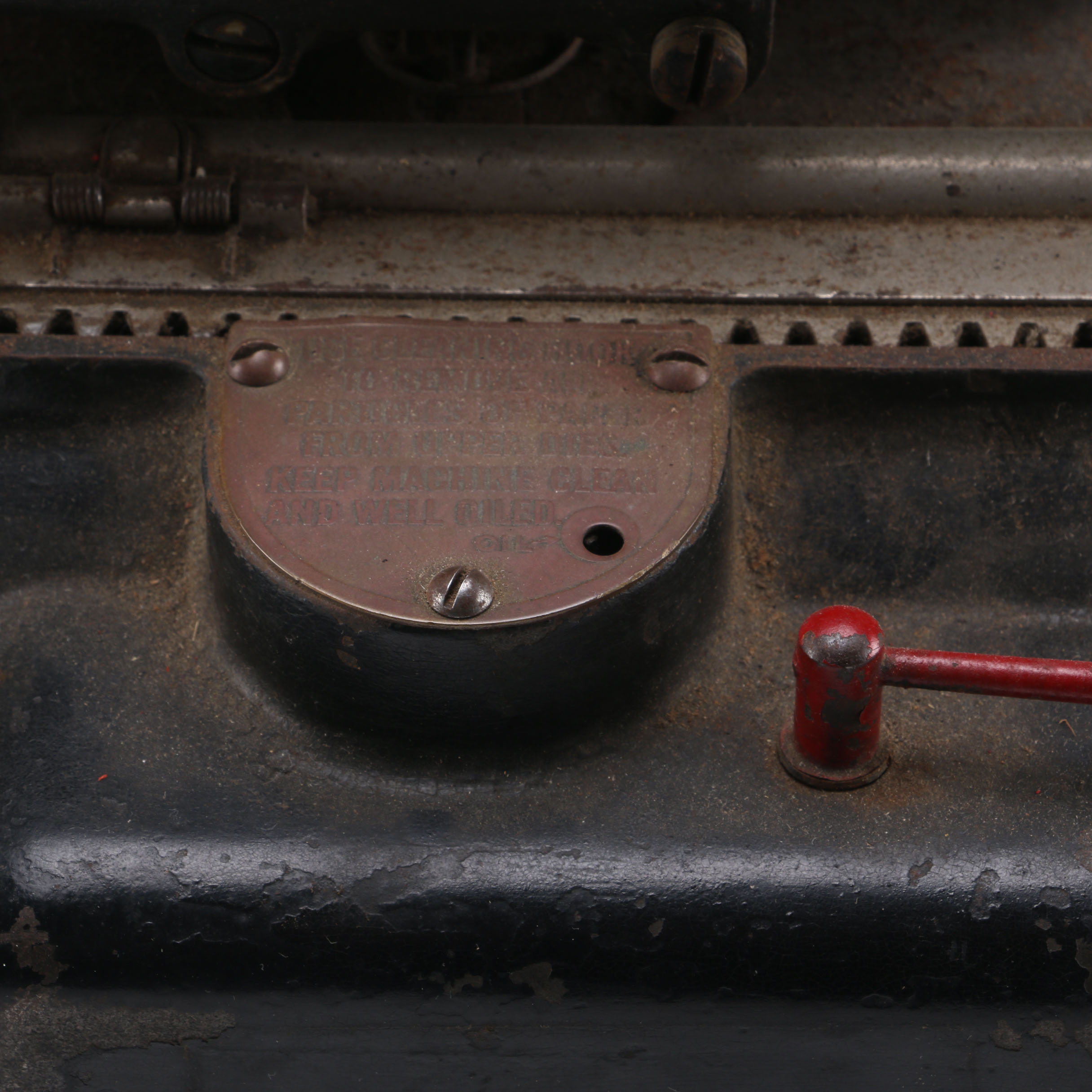 Vintage Cast Iron Stencil Machine