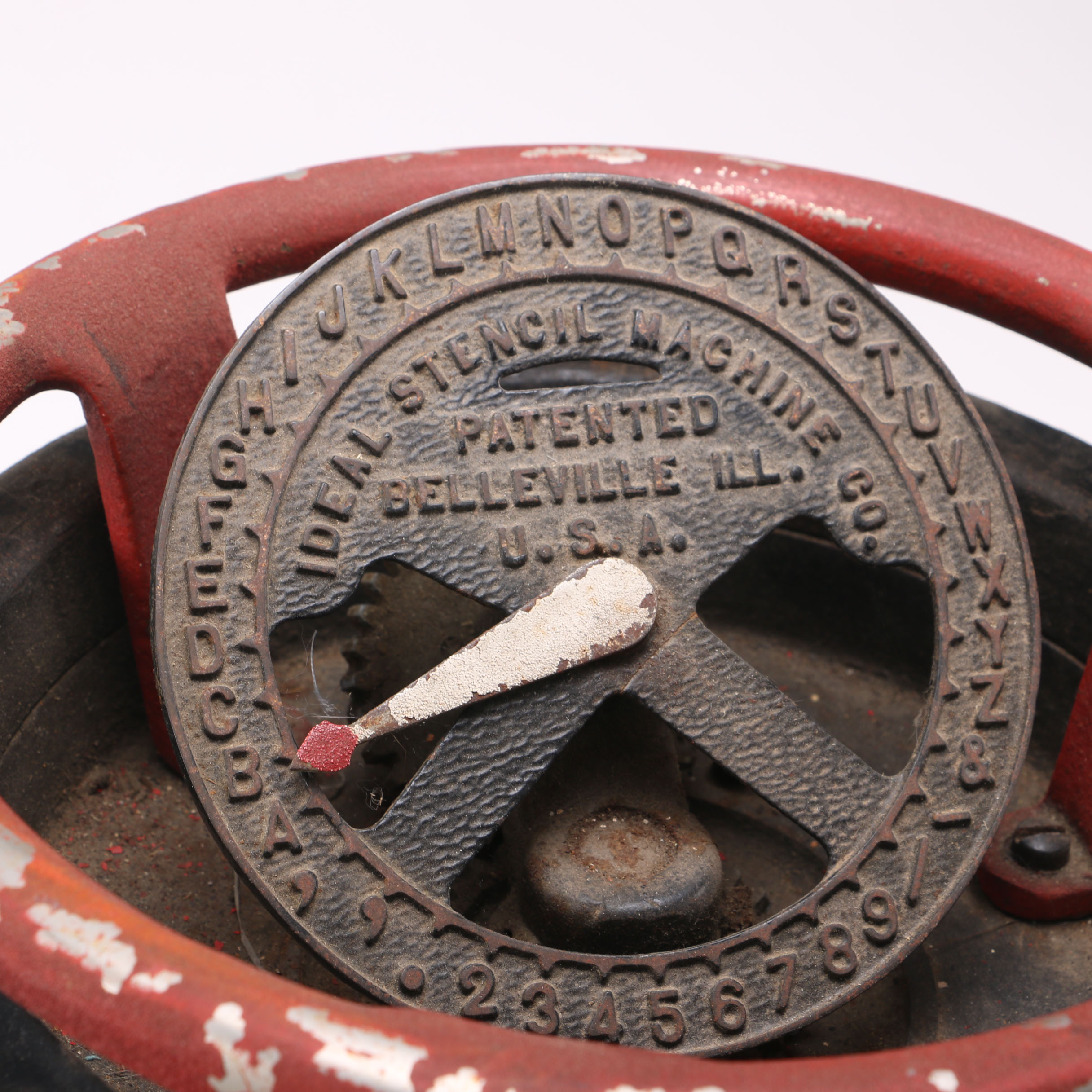 Vintage Cast Iron Stencil Machine