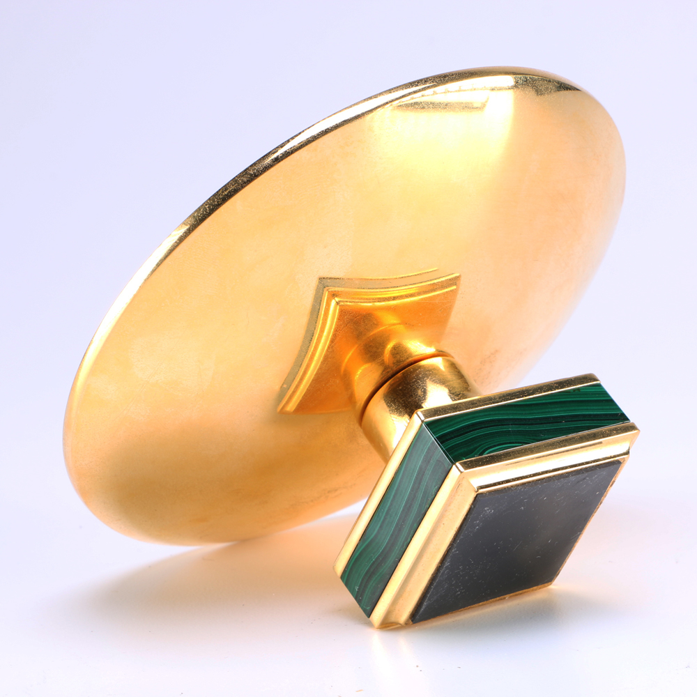 Chic Brass and Malachite Tazza