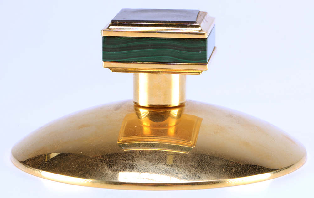 Chic Brass and Malachite Tazza