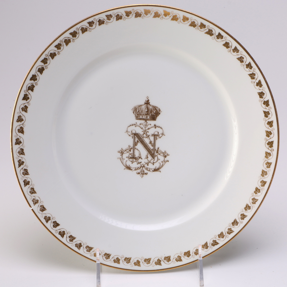 Sevres Porcelain Plates, including a Madame DuBarry Service Plate
