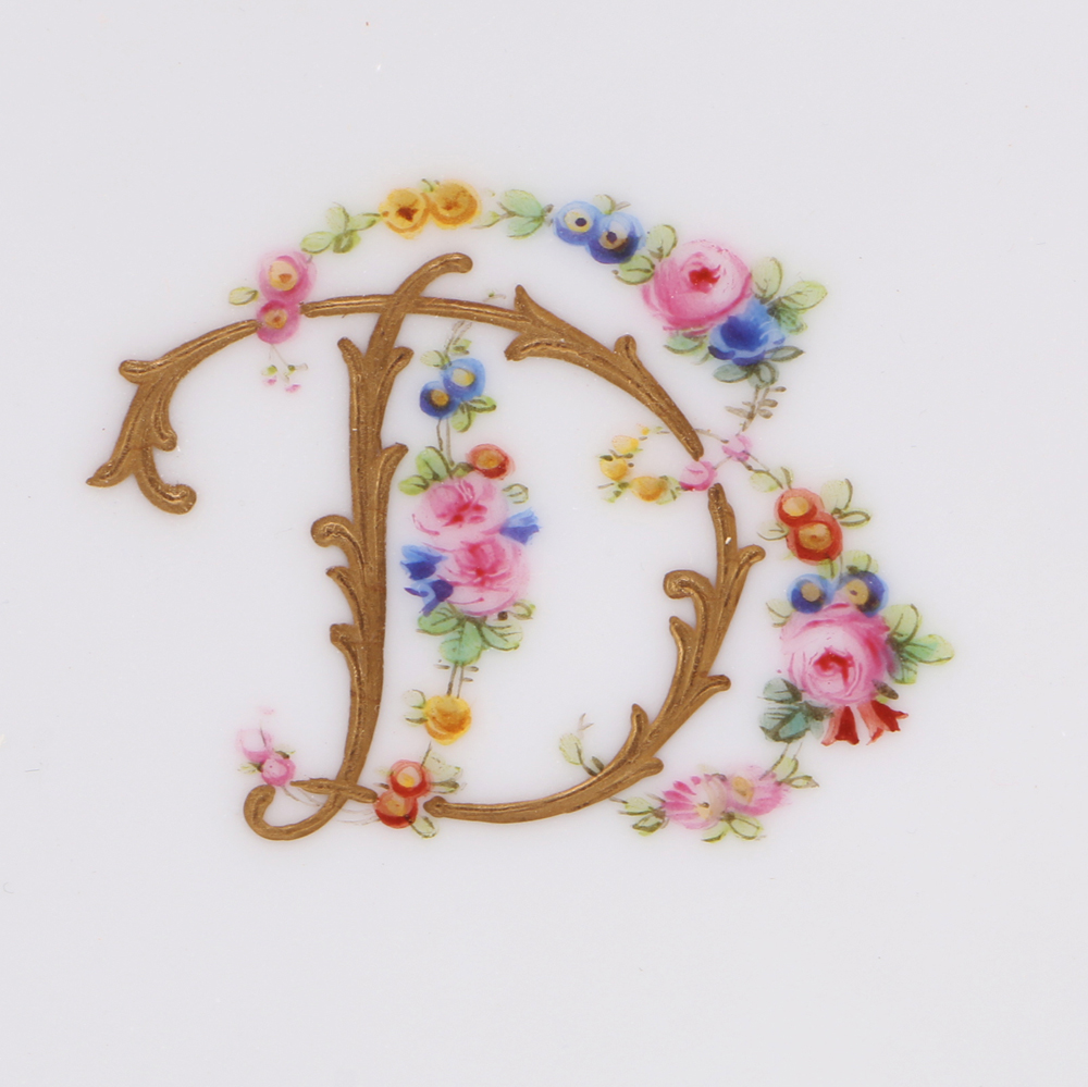 Sevres Porcelain Plates, including a Madame DuBarry Service Plate