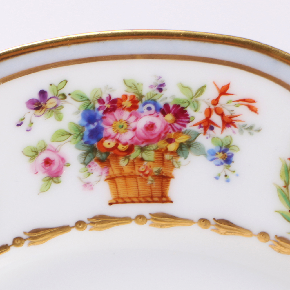 Sevres Porcelain Plates, including a Madame DuBarry Service Plate