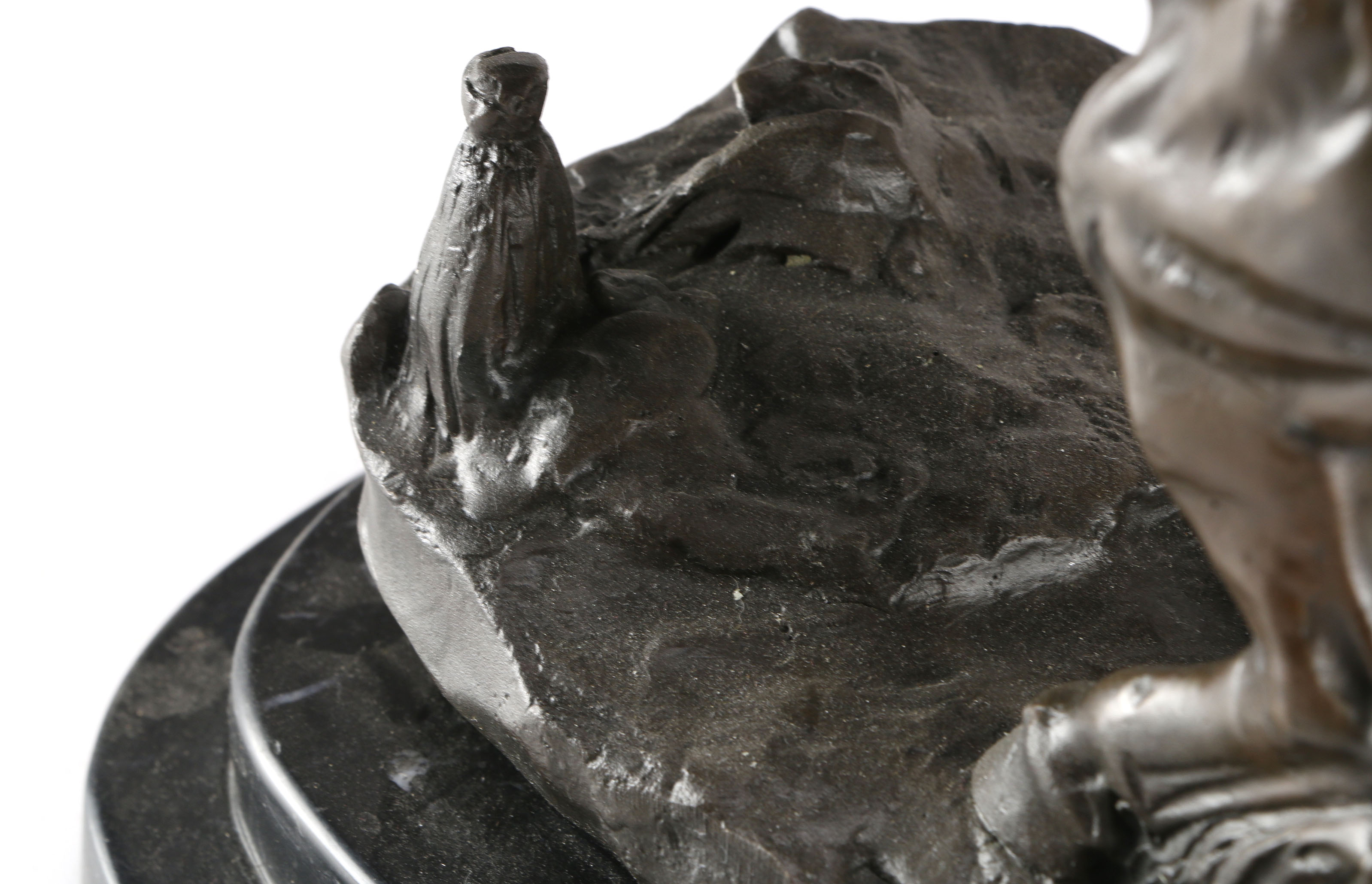 After Remington Bronze Statue of a Man on Horseback and Bull