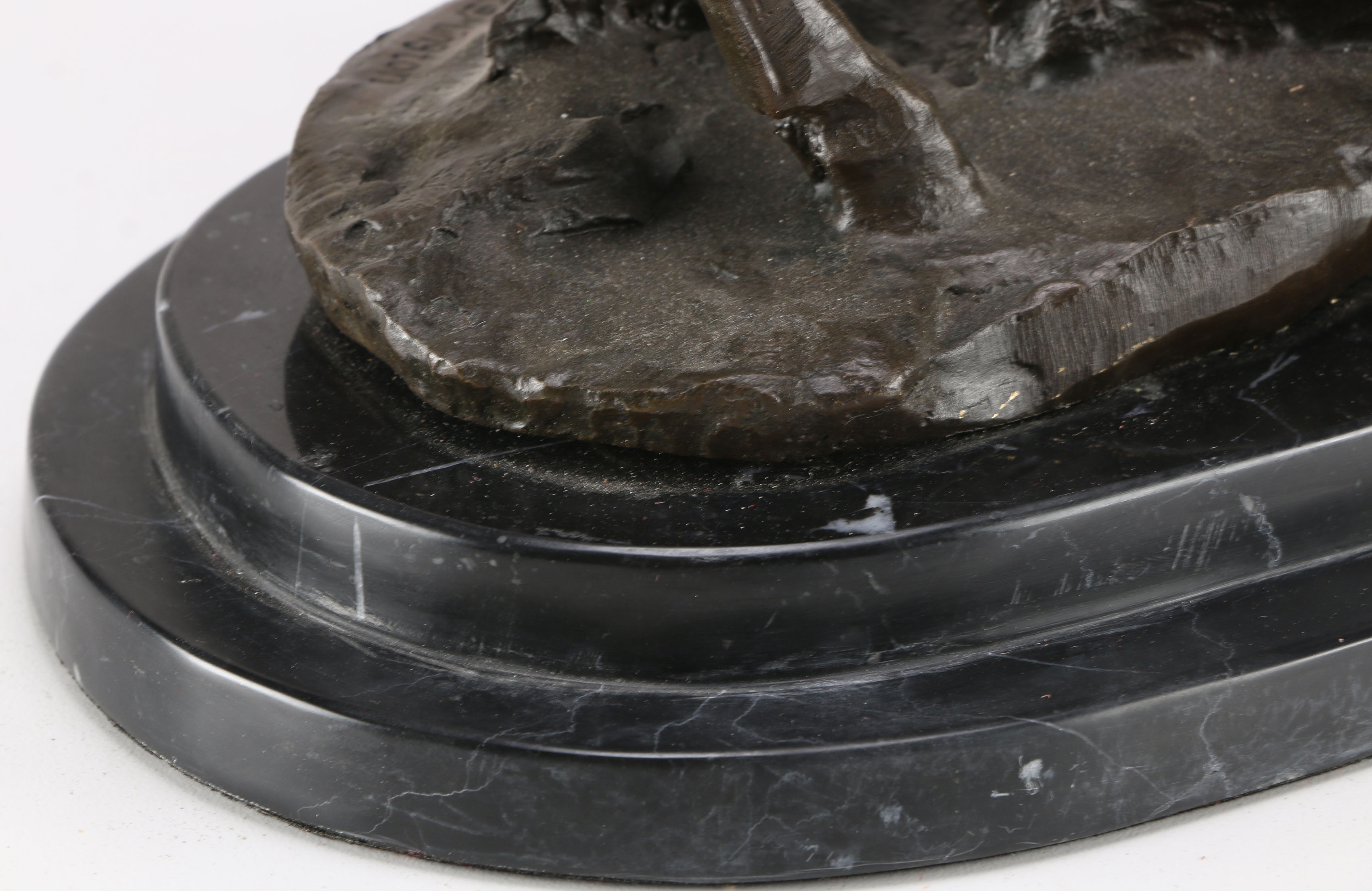 After Remington Bronze Statue of a Man on Horseback and Bull