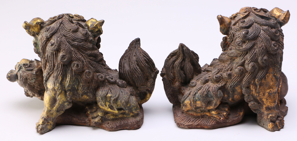 Cast Iron Guardian Lion Figurines
