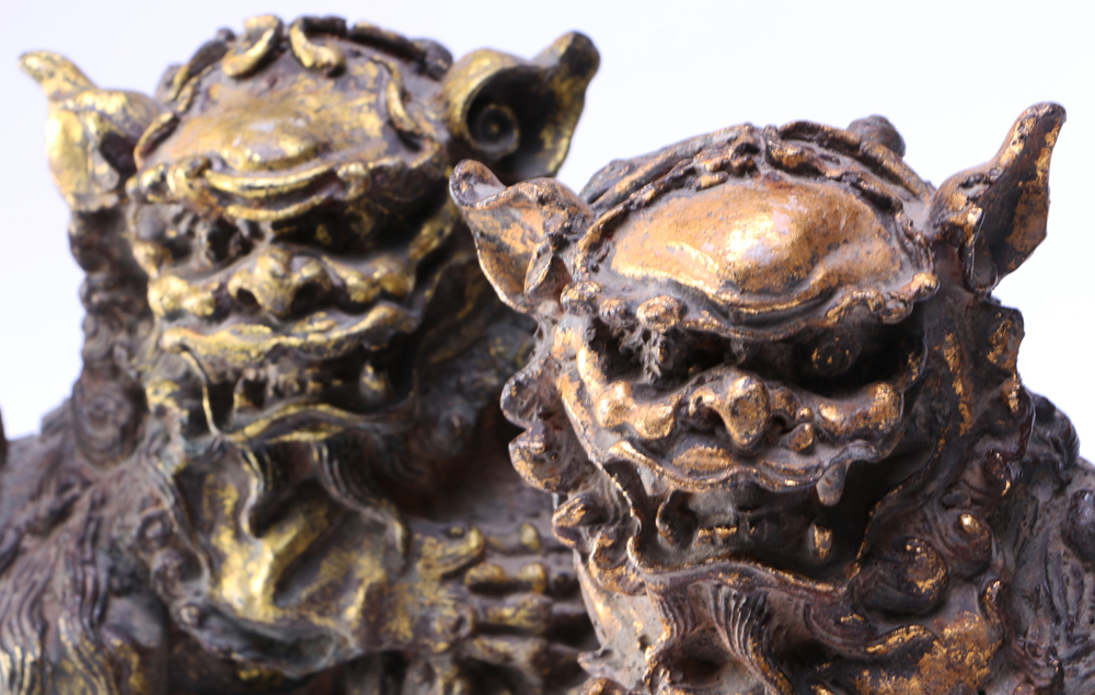 Cast Iron Guardian Lion Figurines