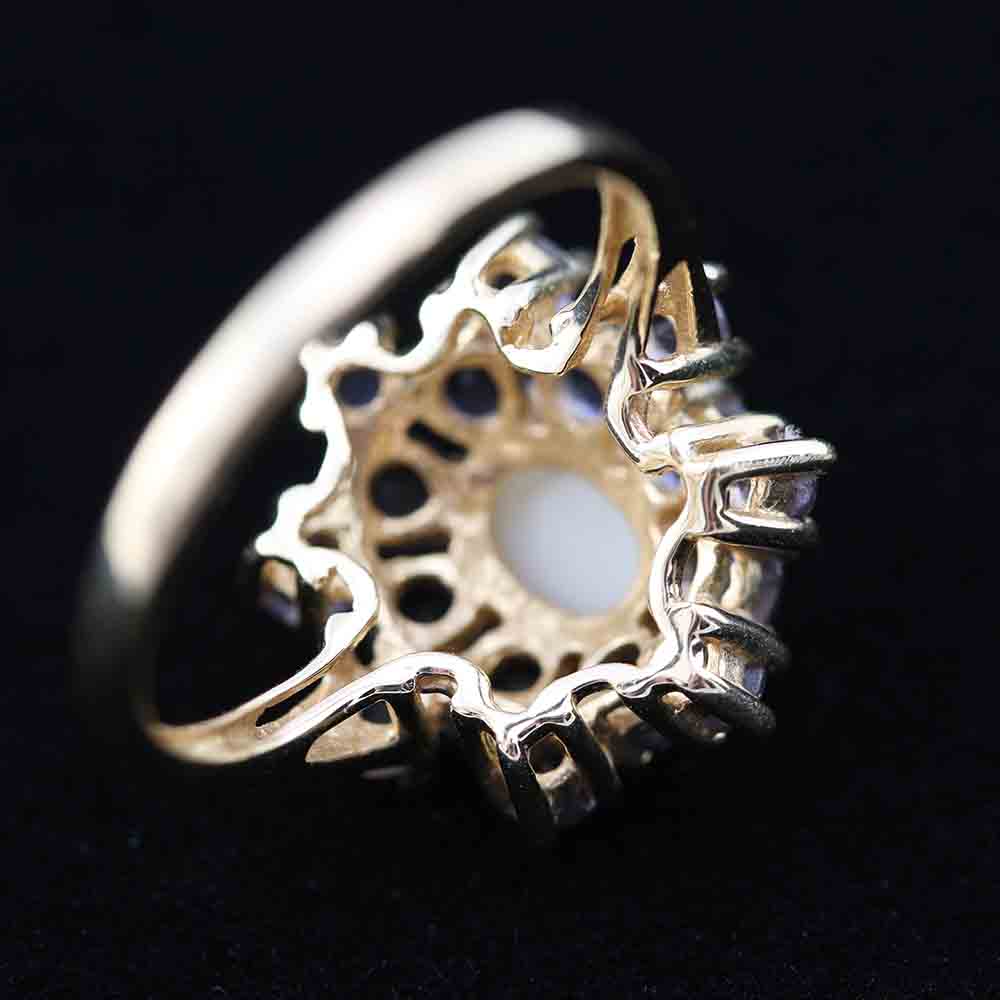 Opal and Lolite Yellow Gold Ring