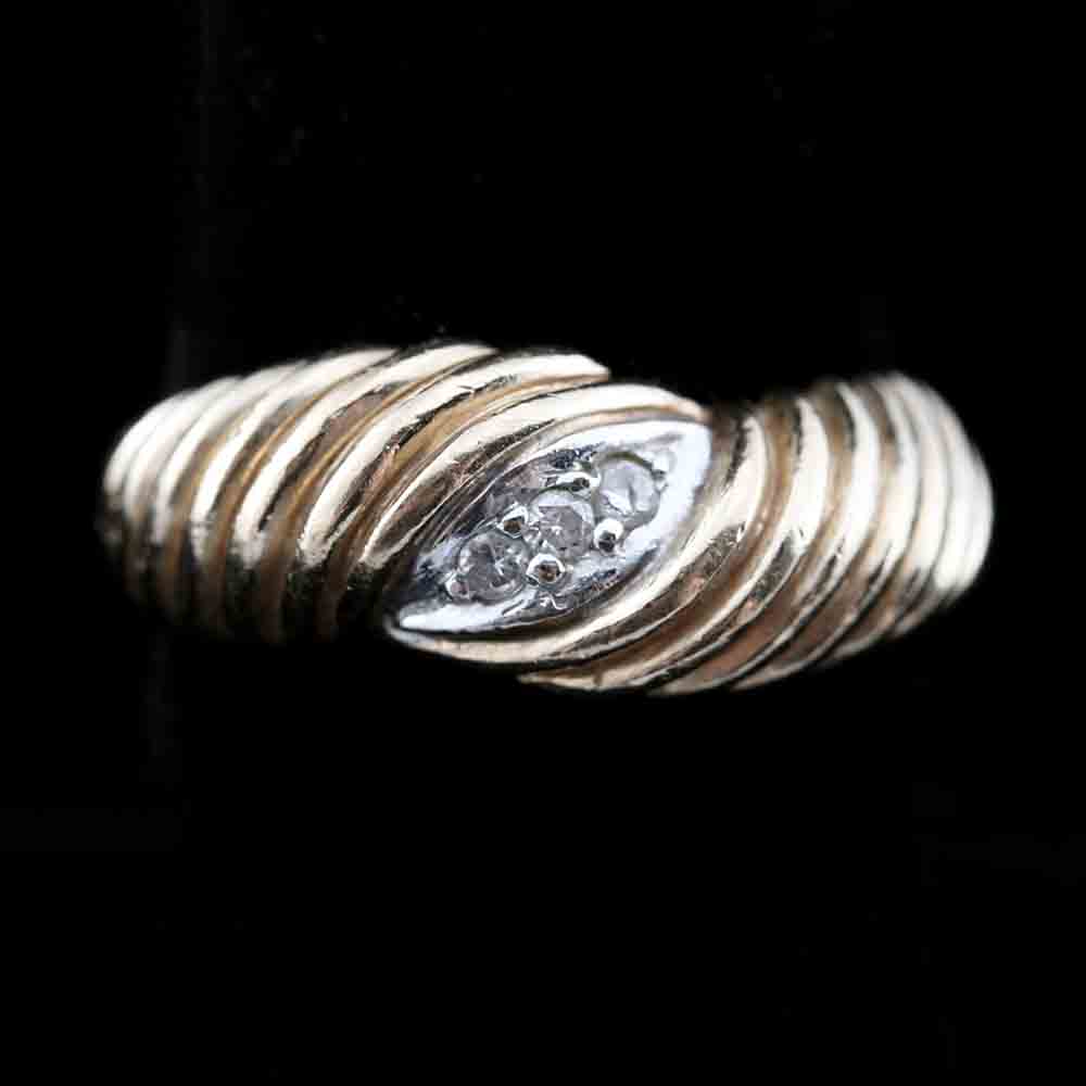 Yellow Gold and Diamond Ring