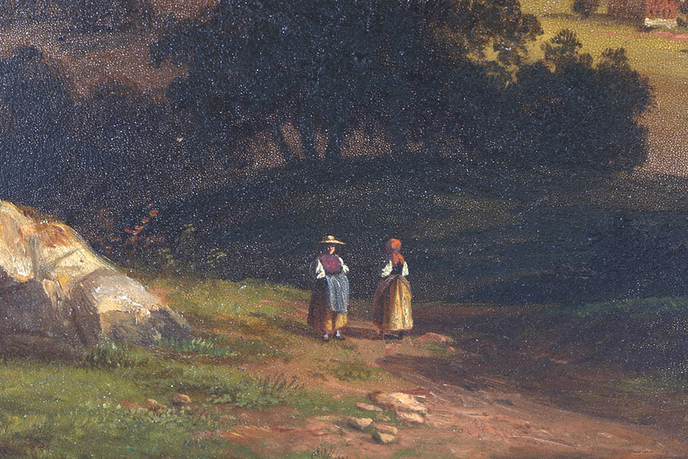 Victor De Grailly Attributed Oil on Board Landscape