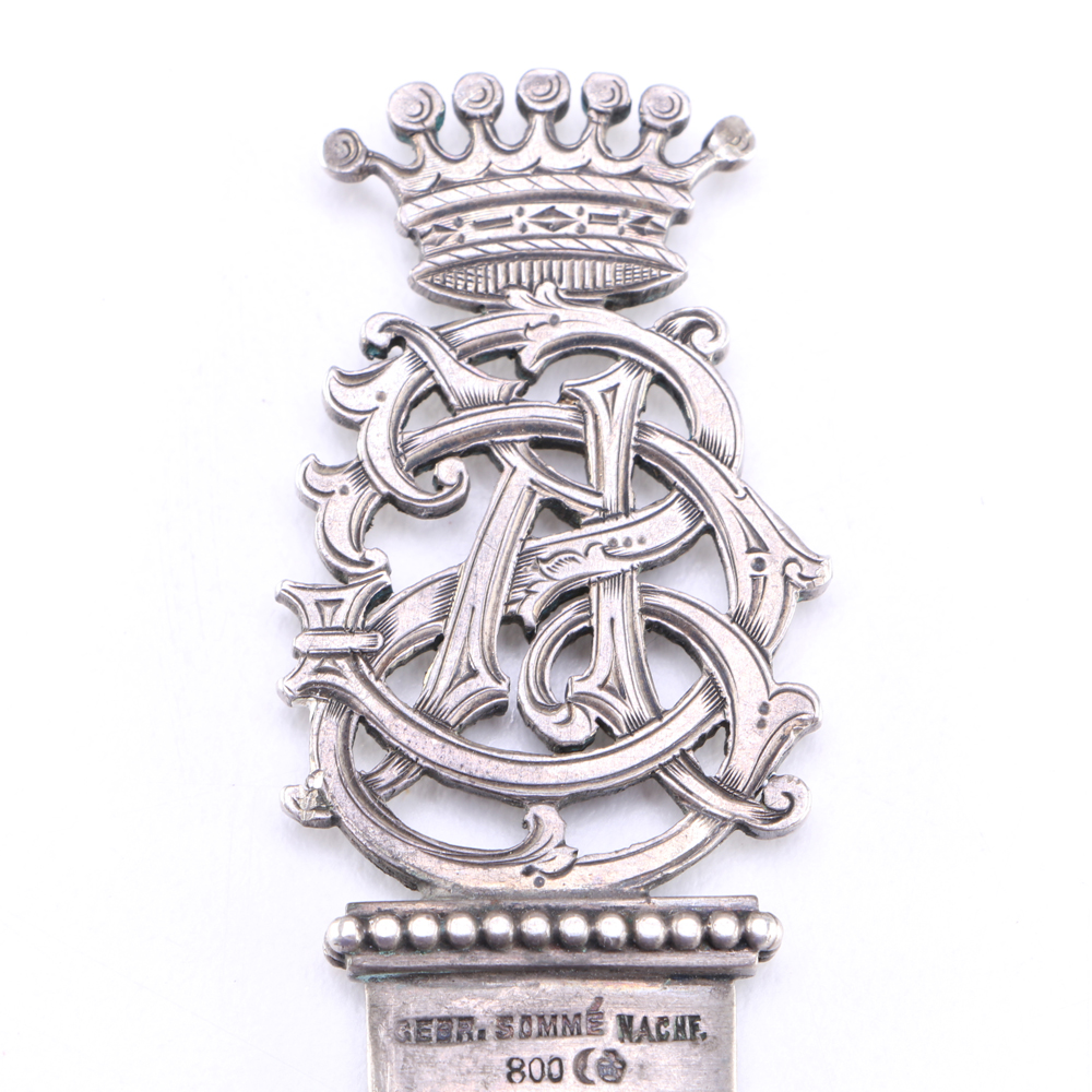 Antique German 800 Silver Letter Opener