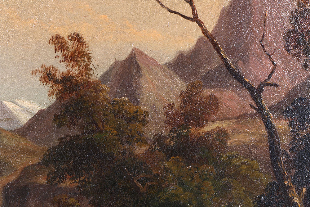 Victor De Grailly Attributed Oil on Board Landscape