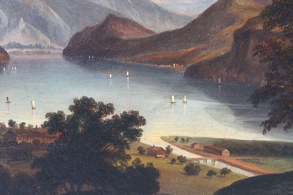 Victor De Grailly Attributed Oil on Board Landscape