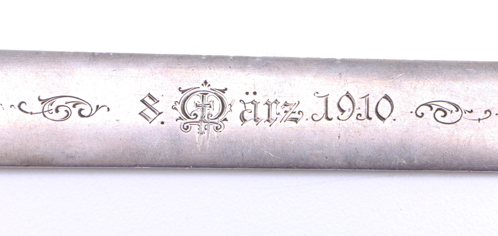 Antique German 800 Silver Letter Opener
