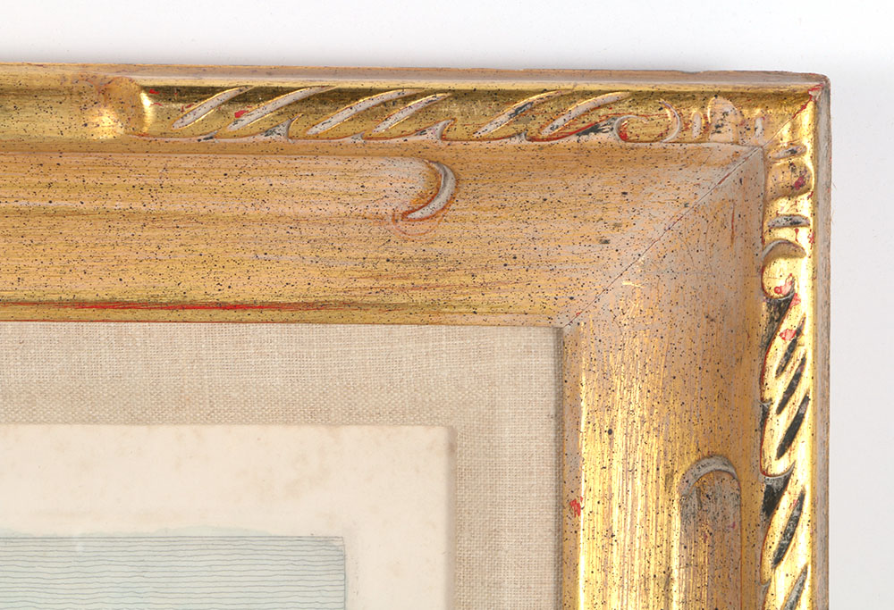 Luigi Rossini Hand Colored Engraving "Veduta Del Ponte Nomentano"