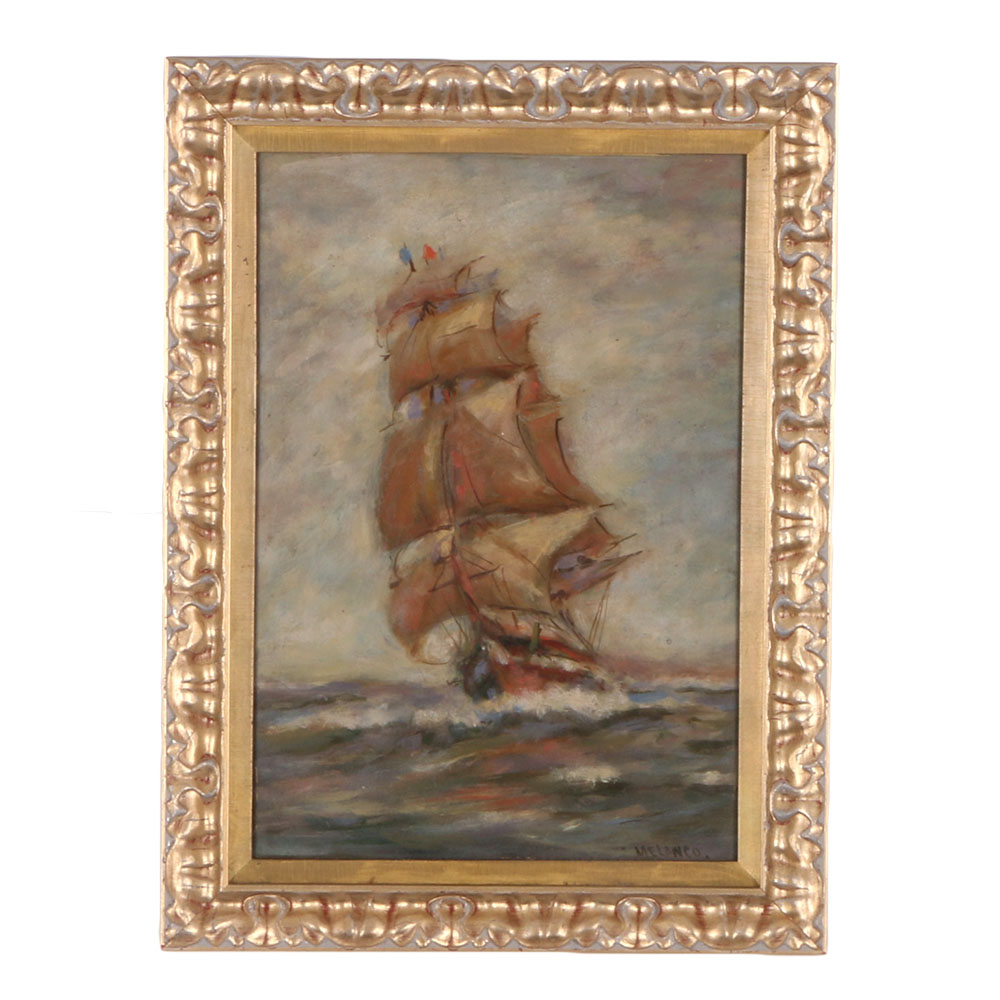 Eugene Melancon Oil on Board