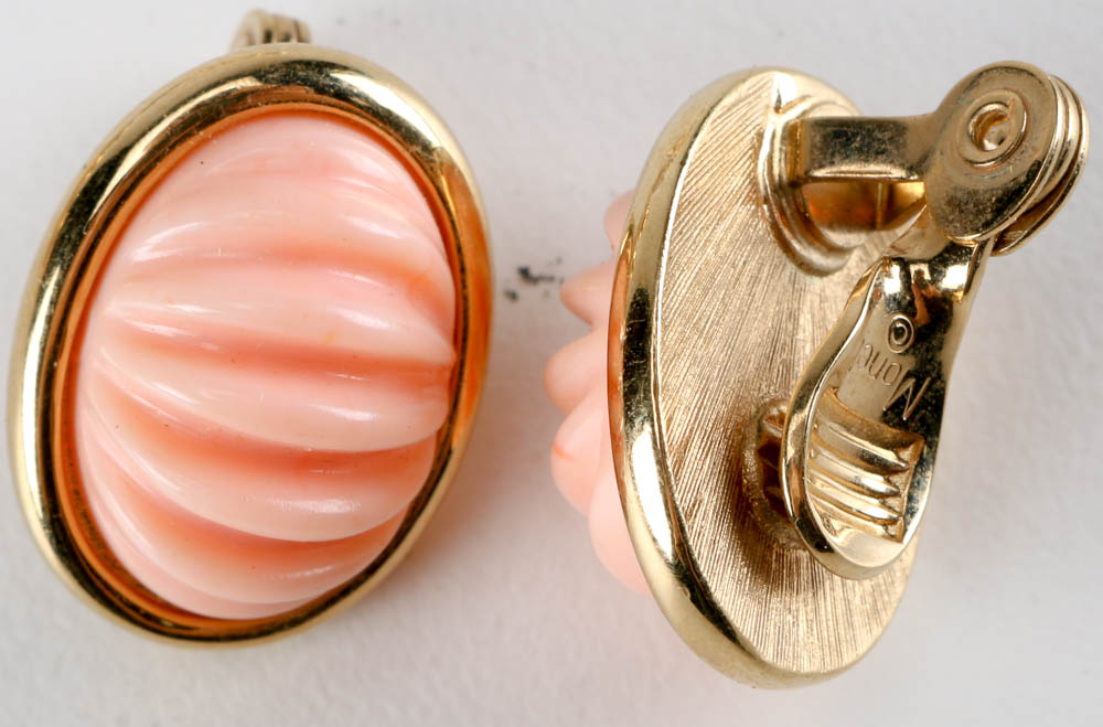 Gold Tone Clip-On Earrings