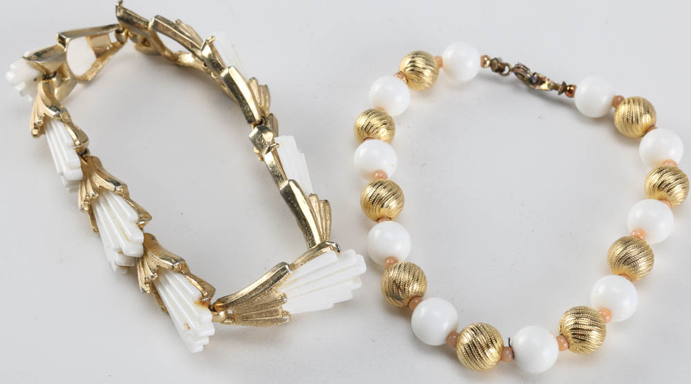 Assortment of Gold Tone Costume Jewelry