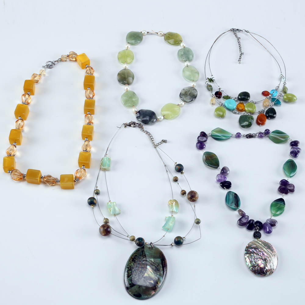 Collection of Four Beaded Necklaces