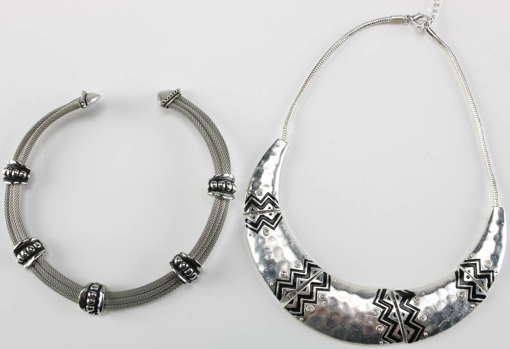 Statement Silver Toned Necklaces