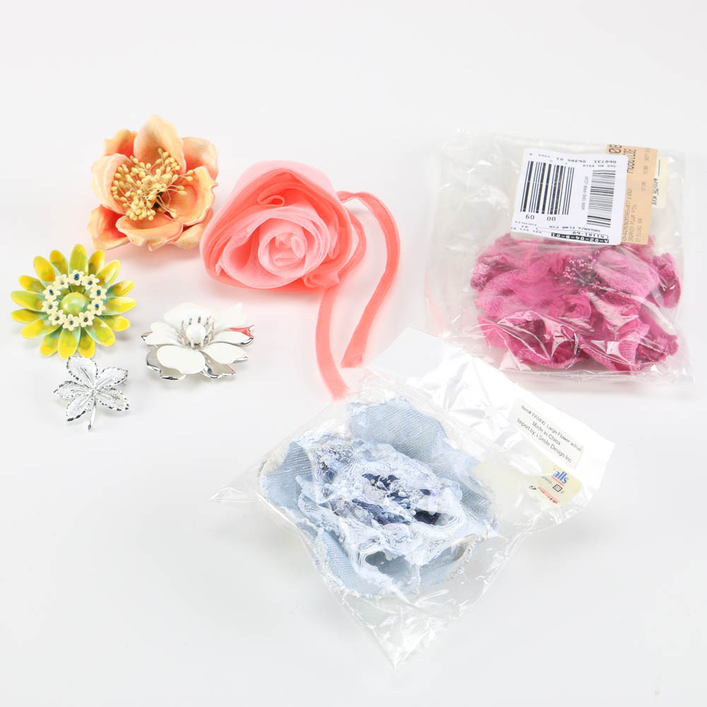 Group of Floral Pins
