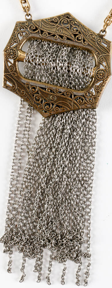 Assortment of Gold Toned Statement Necklaces and Faux Pearls