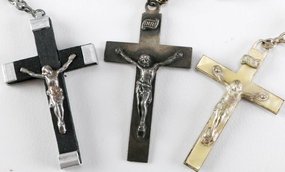 Collection of Seven Beaded Rosaries