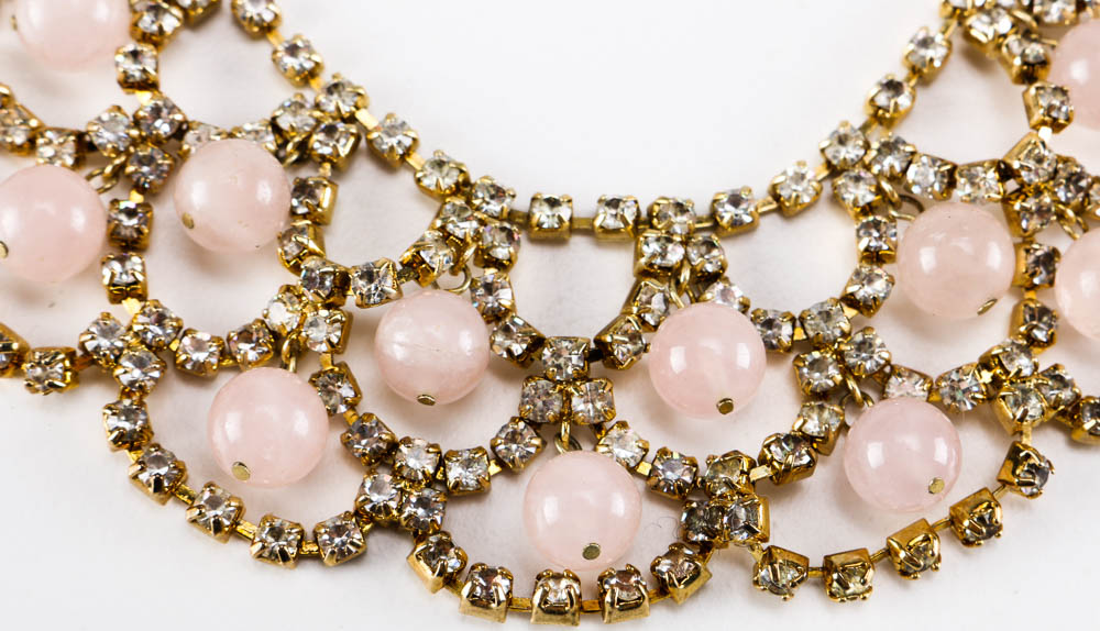 Collection of Gold Tone and Rhinestone Jewelry