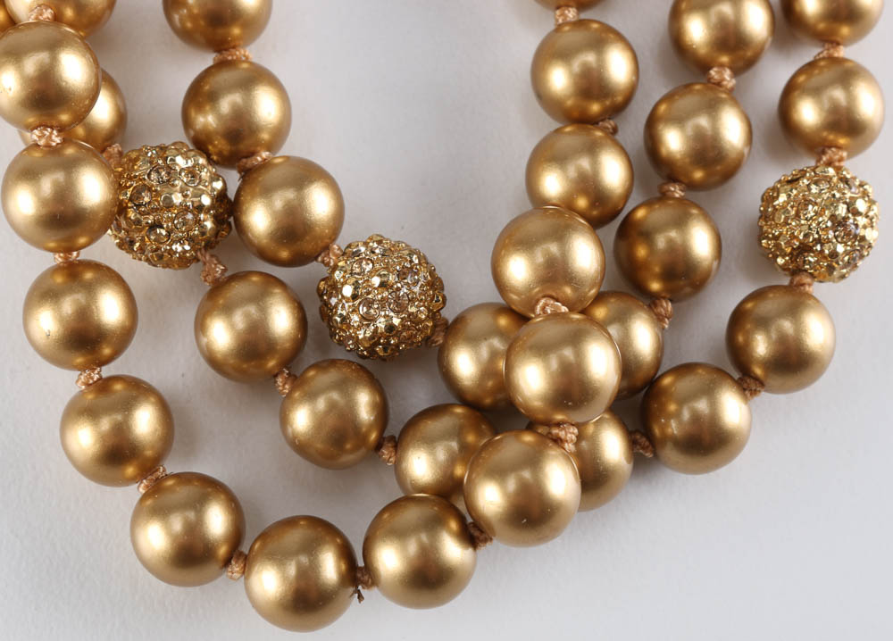 Collection of Gold Tone and Rhinestone Jewelry