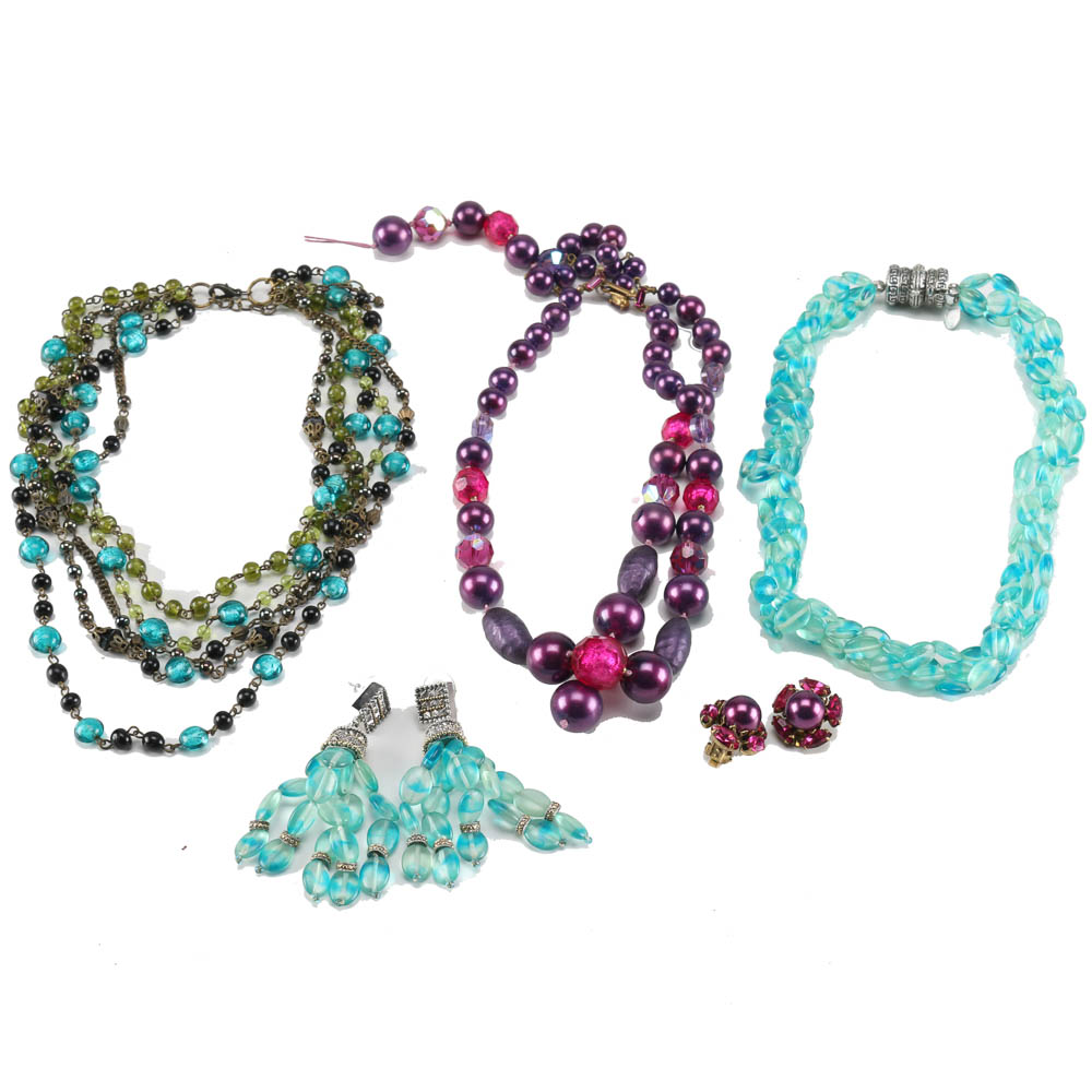 Assorted Beaded Costume Jewelry