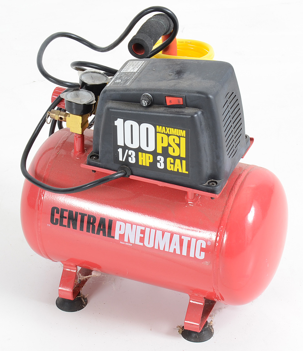 Central Pneumatic Three Gallon Oilless Air Compressor
