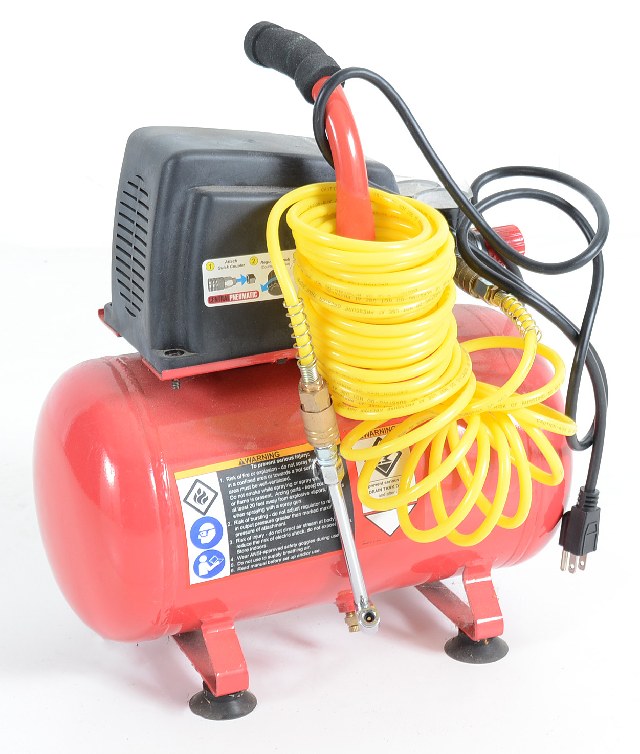 Central Pneumatic Three Gallon Oilless Air Compressor