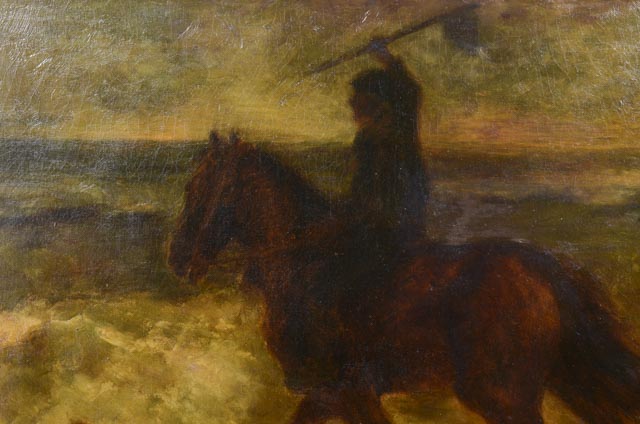 Original Oil on Canvas of Man on Horseback