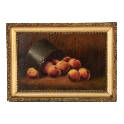 Still Life of Peaches Oil Painting on Canvas Still Life of Peaches Oil Painting on Canvas