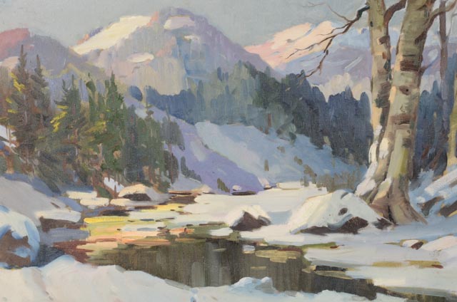 Signed Oil on Canvas Landscape Painting