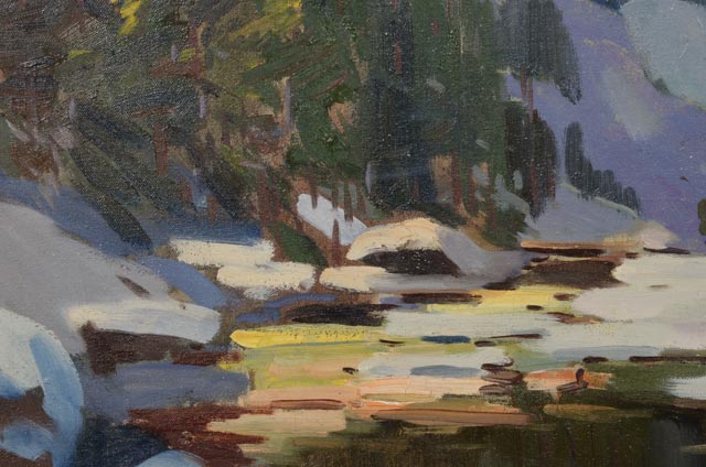 Signed Oil on Canvas Landscape Painting