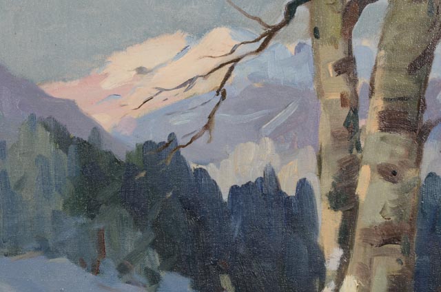 Signed Oil on Canvas Landscape Painting