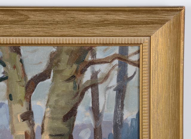 Signed Oil on Canvas Landscape Painting