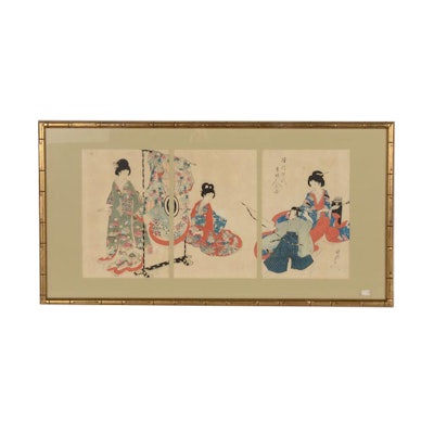 Ukiyo-e Woodblock Print "Tokugawa Ladies" by Toyohara Chikanobu Ukiyo-e Woodblock Print "Tokugawa Ladies" by Toyohara Chikanobu
