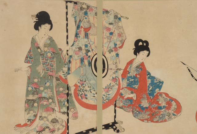 Ukiyo-e Woodblock Print "Tokugawa Ladies" by  Toyohara Chikanobu