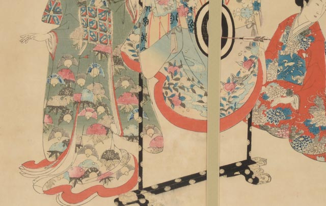 Ukiyo-e Woodblock Print "Tokugawa Ladies" by  Toyohara Chikanobu