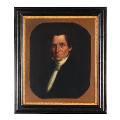 Oil on Canvas Americana Male Portrait Oil on Canvas Americana Male Portrait