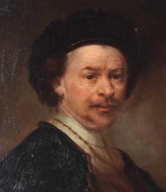 Jean Caein Copy Painting of Rembrandt Self Portrait