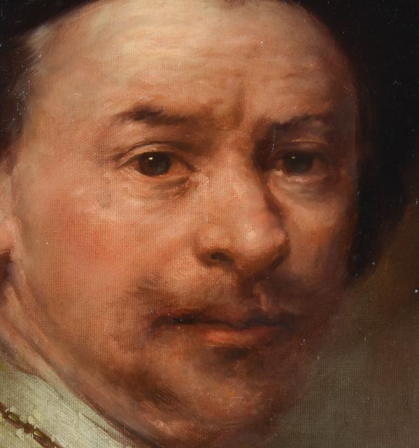 Jean Caein Copy Painting of Rembrandt Self Portrait