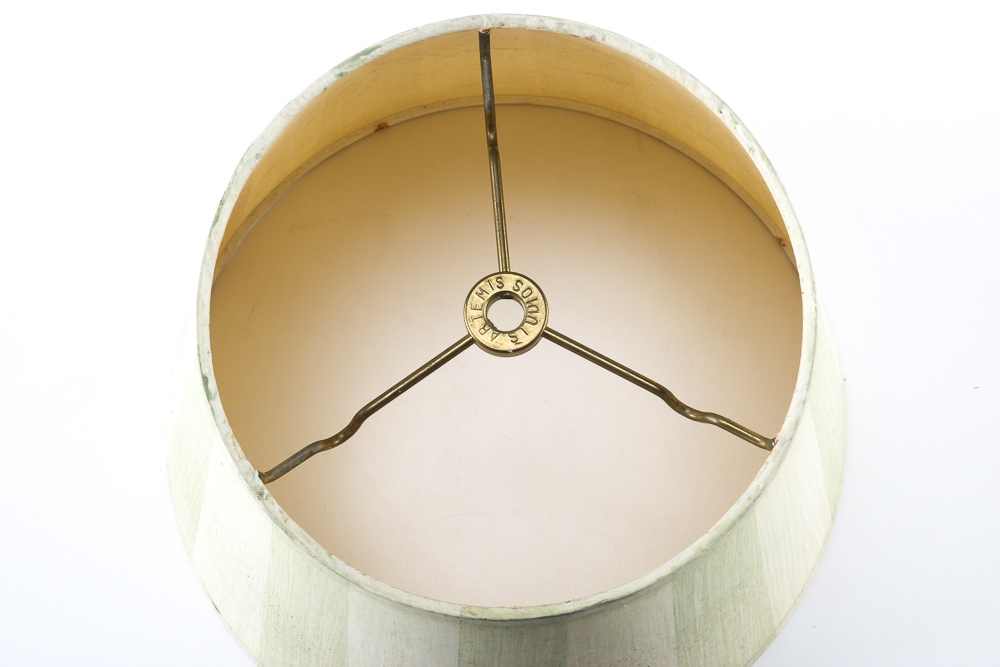 Pair of Artemis Studios Striped Lamp Shades