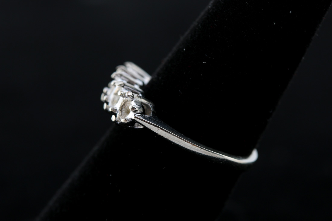 Stamped 14K White Gold Ring