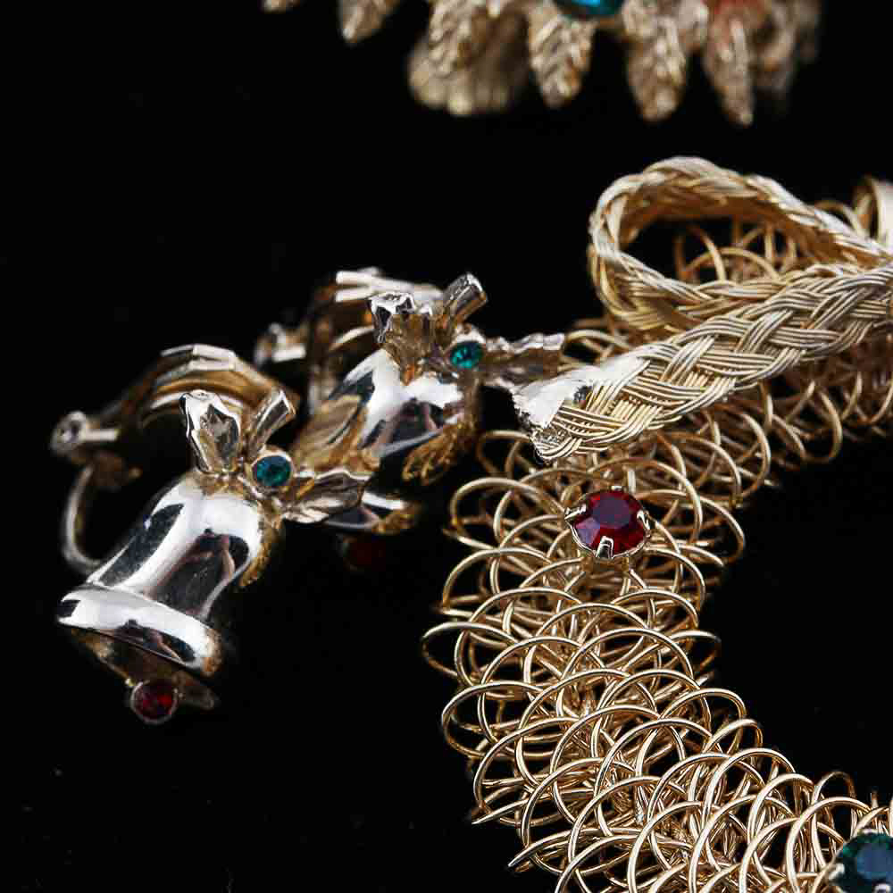 Assortment of Christmas Pins and Clip-On Earrings