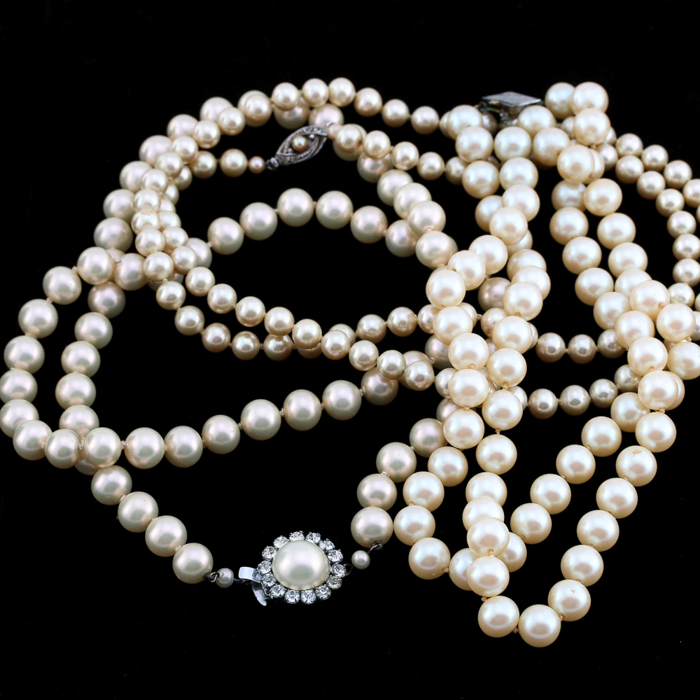 Collection of Faux Pearl Necklaces