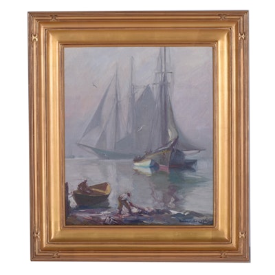 Emile A. Gruppe Signed Oil Painting Emile A. Gruppe Signed Oil Painting